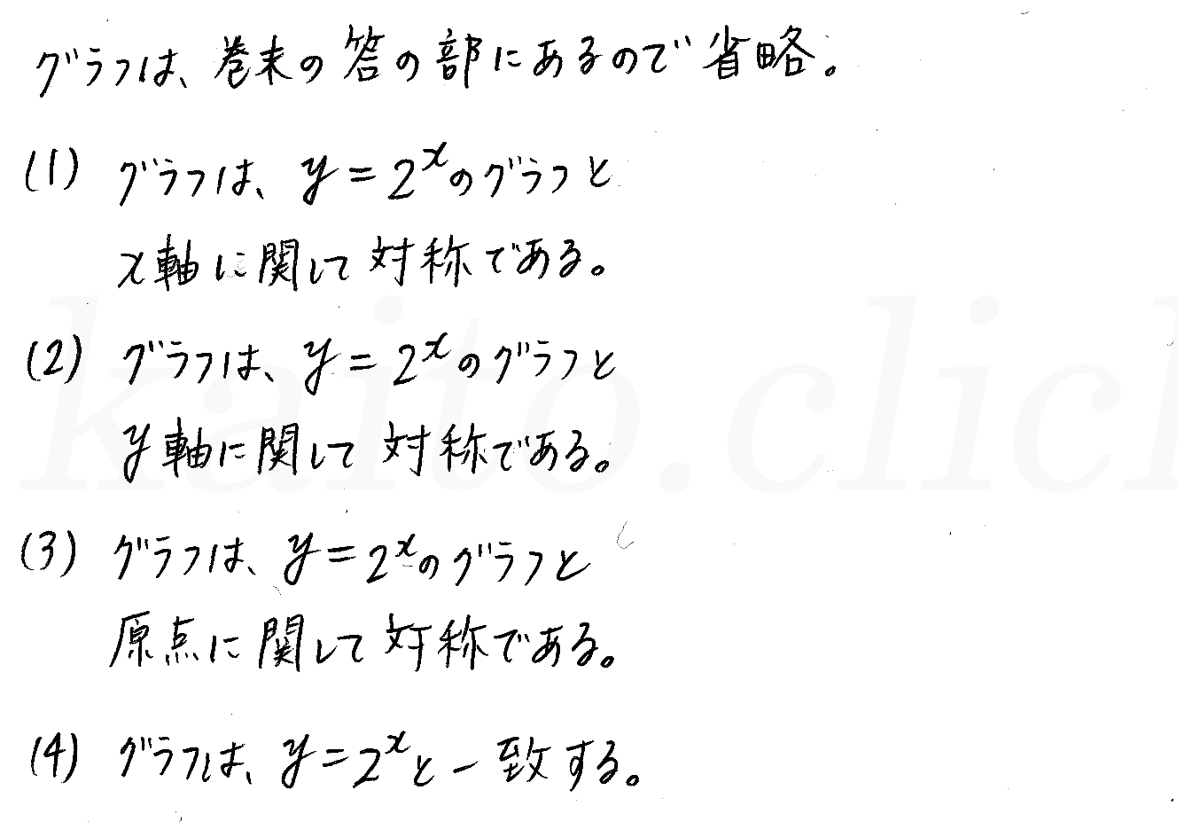 クリアー数学 数2 P71 30 指数関数